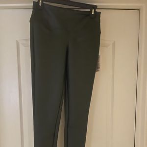 Green pleather pants